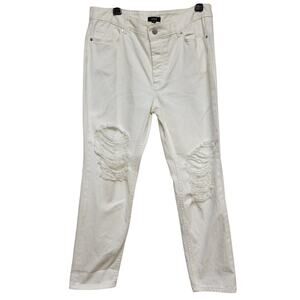 AFRM Women's Luisa Distressed High-Rise Ankle Crop Skinny Denim Jeans Size 29